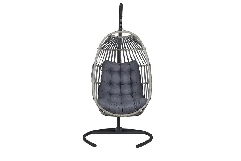 Riipputuoli Tummanharmaa Sesia - Harmaa - Puutarhakalusteet - Puutarhatuoli - Riipputuoli