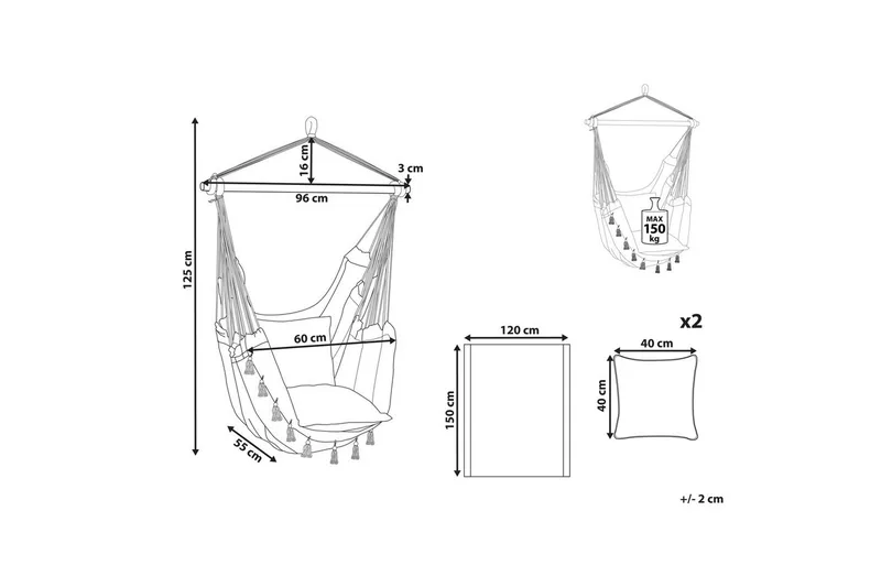 Riipputuoli Varena - Puutarhakalusteet - Puutarhatuoli - Riipputuoli