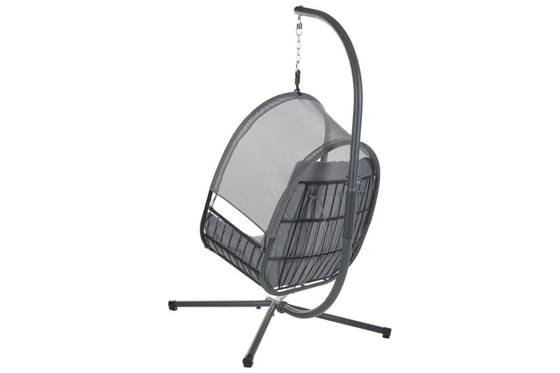 Riippuva tuoli Alviano - Tummanharmaa - Puutarhakalusteet - Puutarhatuoli - Riipputuoli