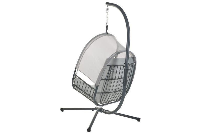 Riippuva tuoli Alviano - Vaaleanharmaa - Puutarhakalusteet - Puutarhatuoli - Riipputuoli