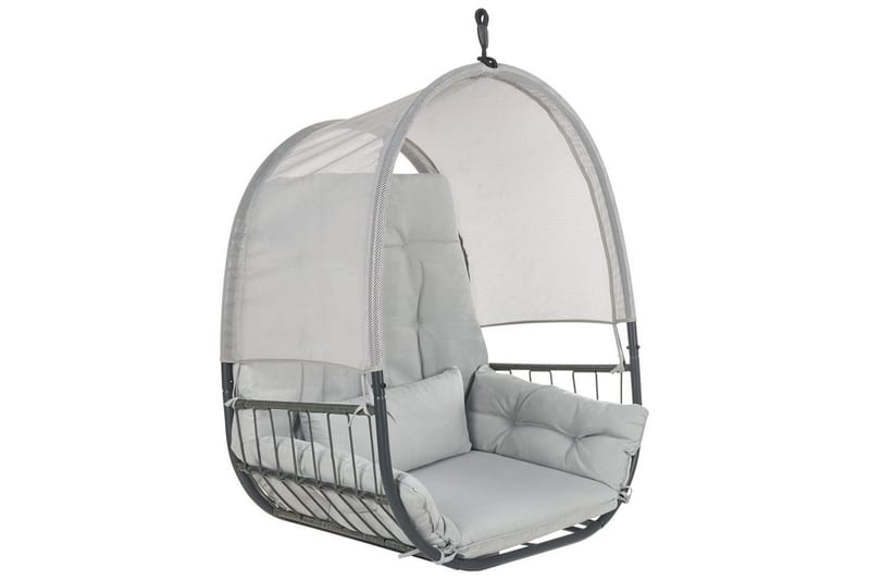 Riippuva tuoli Alviano - Vaaleanharmaa - Puutarhakalusteet - Puutarhatuoli - Riipputuoli