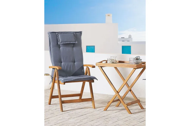 Riliegh Asentotuoli - Vaaleanruskea/Sininen - Puutarhakalusteet - Puutarhatuoli - Säätötuoli