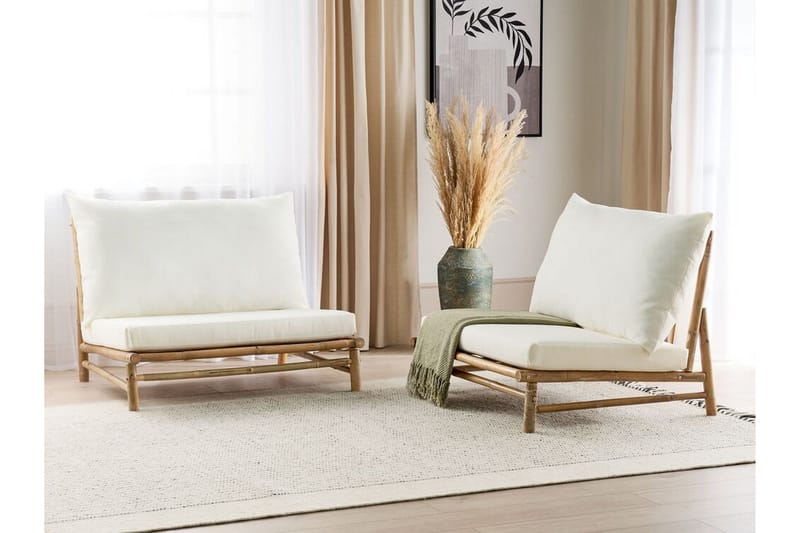 Rosthern Ulkotuoli - Vaaleanruskea/Valkoinen - Puutarhakalusteet - Puutarhatuoli - Ulkotilan nojatuolit