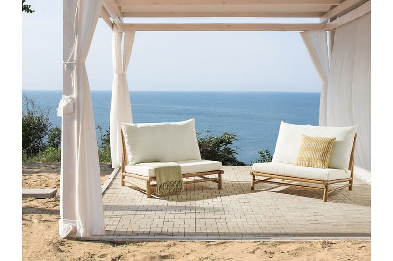 Rosthern Ulkotuoli - Vaaleanruskea/Valkoinen - Puutarhakalusteet - Puutarhatuoli - Ulkotilan nojatuolit