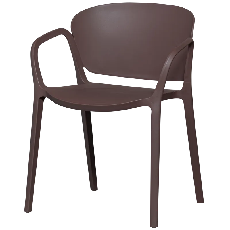 Ruokatuoli Bent ulkokäyttöön, Lila/Ruskea