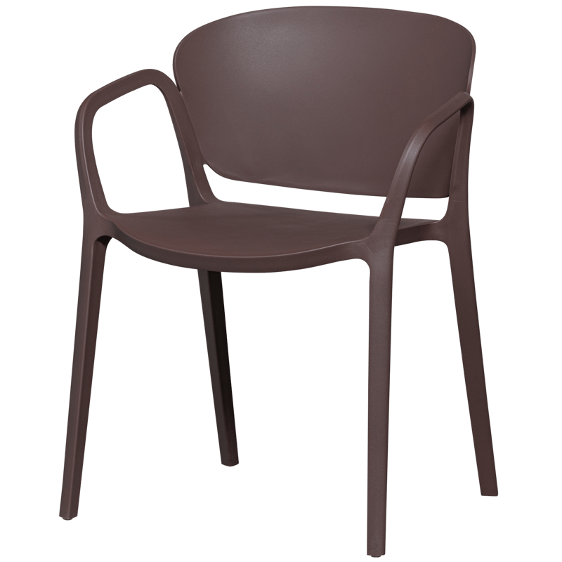 Ruokatuoli Bent ulkokäyttöön, Lila/Ruskea