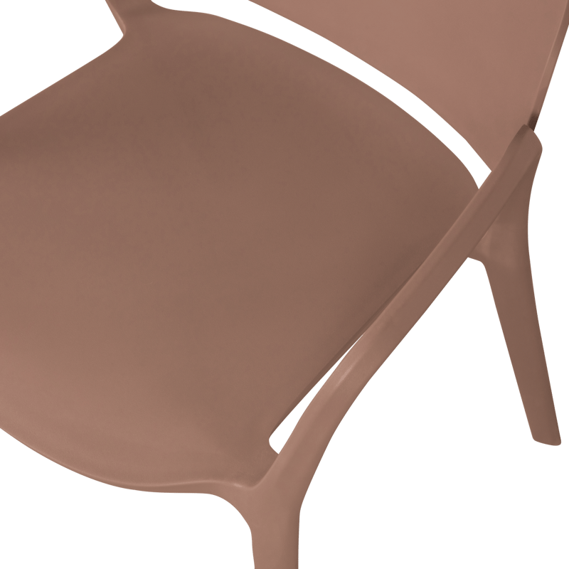 Ruokatuoli Bent ulkokäyttöön - Lohenroosa - Puutarhakalusteet - Puutarhatuoli - Karmituoli ulos