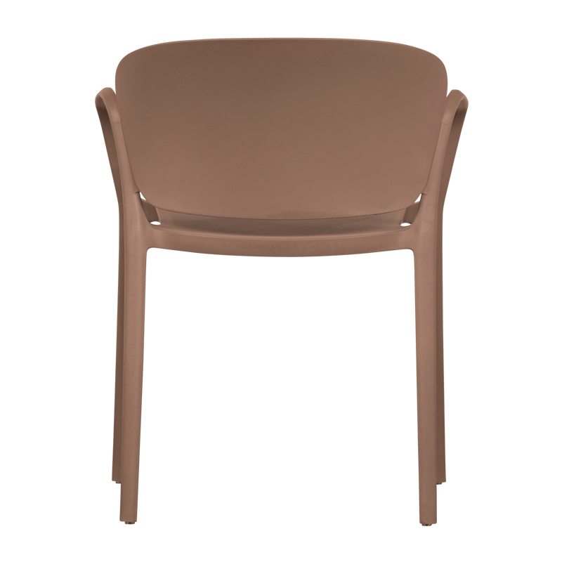 Ruokatuoli Bent ulkokäyttöön - Lohenroosa - Puutarhakalusteet - Puutarhatuoli - Karmituoli ulos