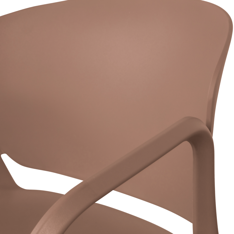 Ruokatuoli Bent ulkokäyttöön - Lohenroosa - Puutarhakalusteet - Puutarhatuoli - Karmituoli ulos