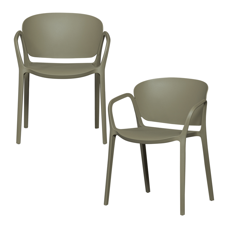 Ruokatuoli Bent ulkokäyttöön - Vihreä - Puutarhakalusteet - Puutarhatuoli - Karmituoli ulos