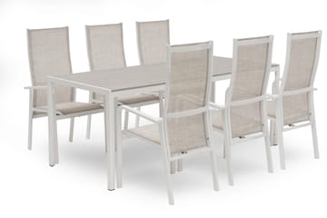 Hillerstorp Hånger-säätötuoli 57x64 cm - Valkoinen - Puutarhakalusteet - Puutarhatuoli - Karmituoli ulos