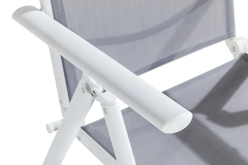 Maggie Säätötuoli Ulkokäyttöön - Valkoinen/Harmaa - Puutarhakalusteet - Puutarhatuoli - Säätötuoli