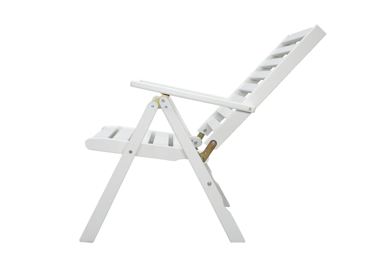 Säätönojatuoli Boarp - Valkoinen - Puutarhakalusteet - Puutarhatuoli - Säätötuoli