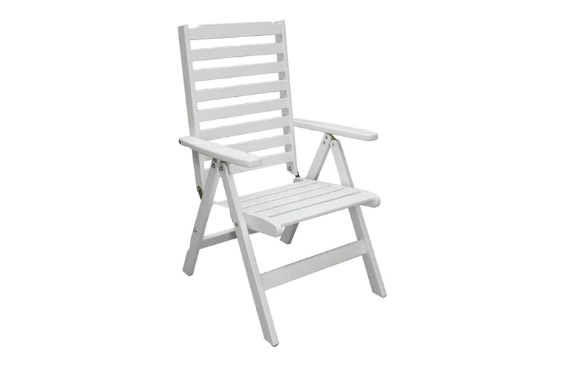 Säätönojatuoli Boarp - Valkoinen - Puutarhakalusteet - Puutarhatuoli - Säätötuoli