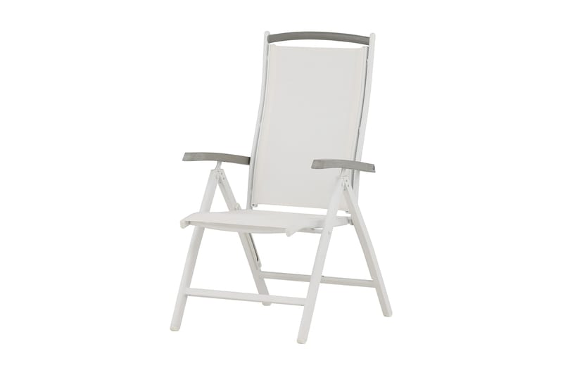 Säätötuoli Albany - Valkoinen - Puutarhakalusteet - Puutarhatuoli - Säätötuoli