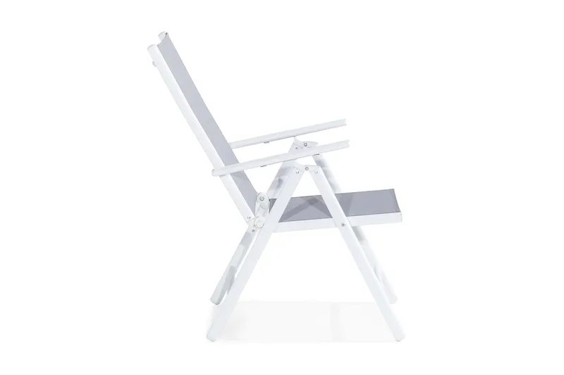 Säätötuoli Maggie - Valkoinen/Harmaa - Puutarhakalusteet - Puutarhatuoli - Säätötuoli