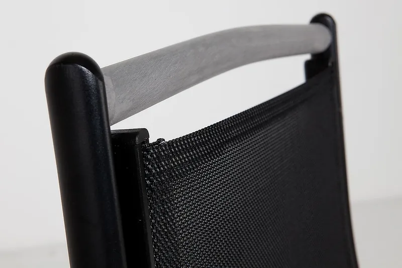 Säätötuoli Monaco - Musta/Harmaa - Puutarhakalusteet - Puutarhatuoli - Säätötuoli