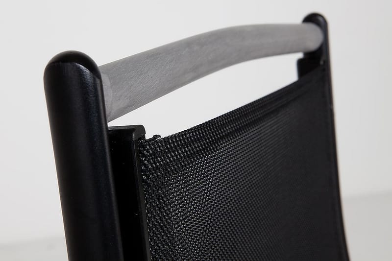 Säätötuoli Monaco - Musta/Harmaa - Puutarhakalusteet - Puutarhatuoli - Säätötuoli