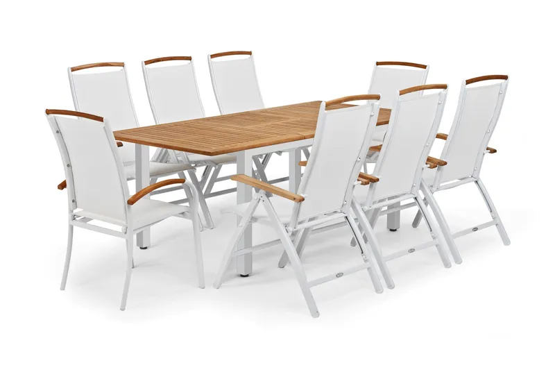 Säätötuoli Nydala Valkoinen - Hillerstorp - Puutarhakalusteet - Puutarhatuoli - Säätötuoli