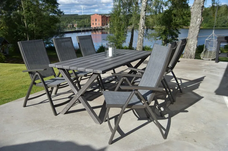 Säätötuoli Solana - Harmaa - Puutarhakalusteet - Puutarhatuoli - Säätötuoli