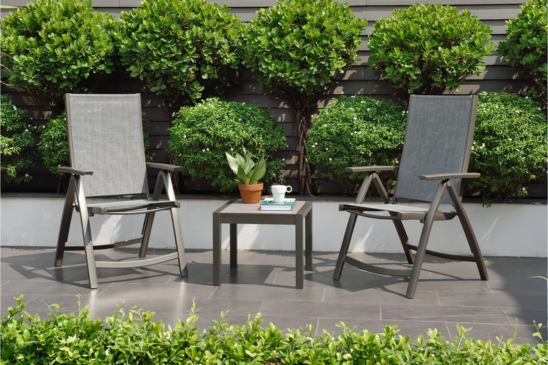 Säätötuoli Solana - Harmaa - Puutarhakalusteet - Puutarhatuoli - Säätötuoli