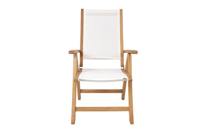 Tuoli Bali Valkoinen - Puutarhakalusteet - Puutarhatuoli - Säätötuoli