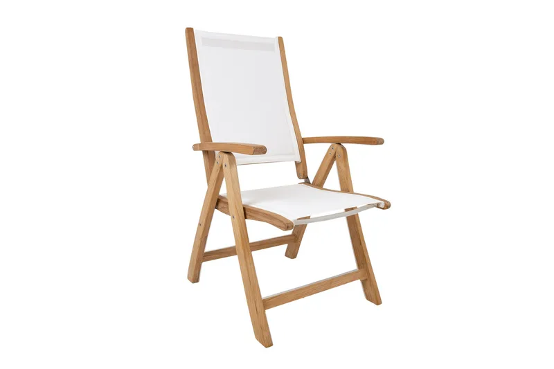 Tuoli Bali Valkoinen - Puutarhakalusteet - Puutarhatuoli - Säätötuoli