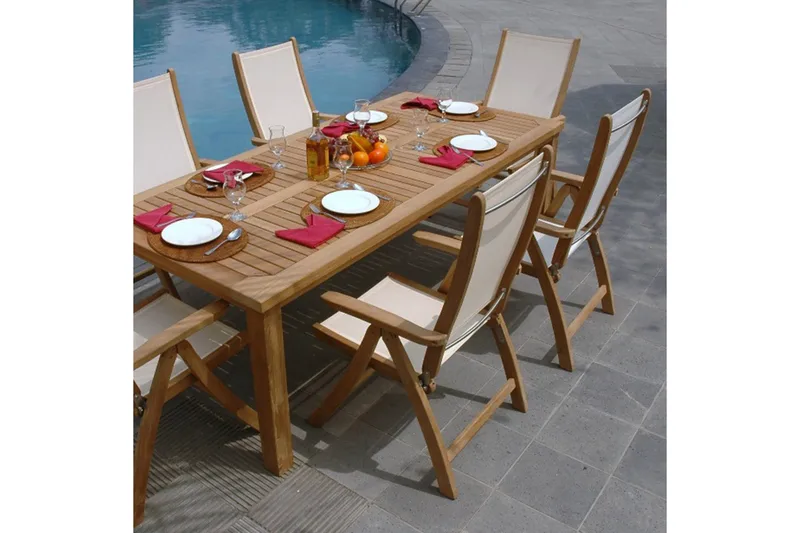 Tuoli Bali Valkoinen - Puutarhakalusteet - Puutarhatuoli - Säätötuoli