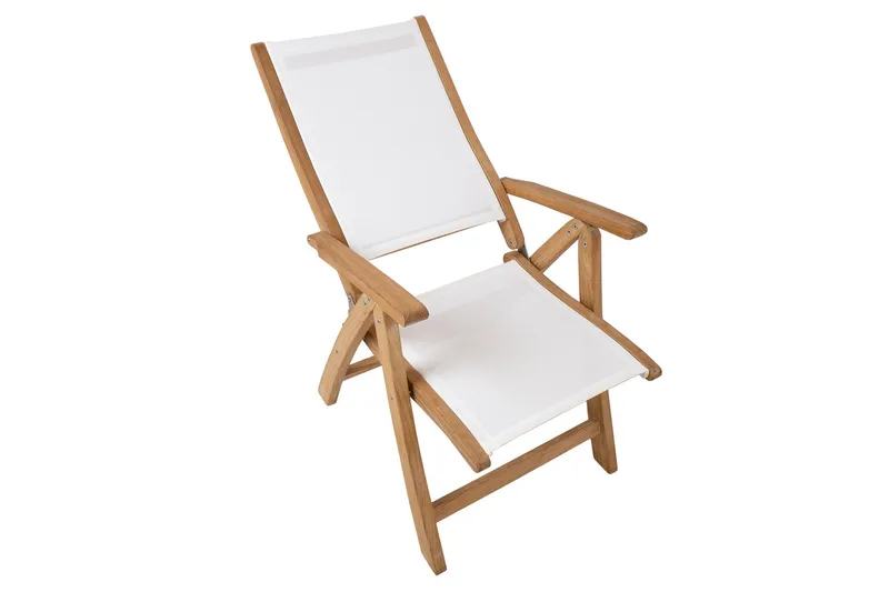 Tuoli Bali Valkoinen - Puutarhakalusteet - Puutarhatuoli - Säätötuoli