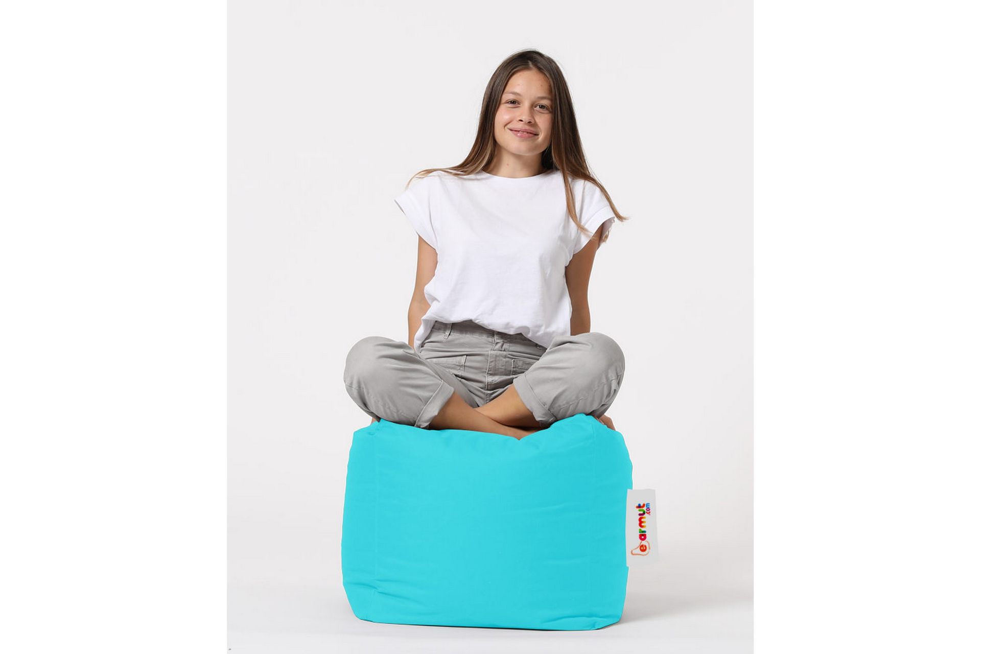 Säkkituoli Salani 45 cm Ulkokäyttöön - Turkoosi - Puutarhakalusteet - Puutarhatuoli - Säkkituoli ulos