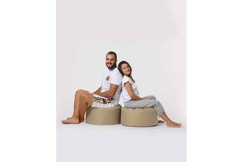 Säkkituoli Salima 55 cm Ulkokäyttöön - Beige - Puutarhakalusteet - Puutarhatuoli - Säkkituoli ulos