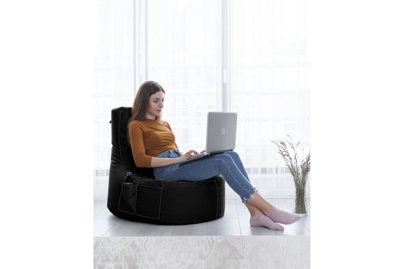 Säkkituoli Vikki 70 cm Ulkokäyttöön - Musta - Puutarhakalusteet - Puutarhatuoli - Säkkituoli ulos