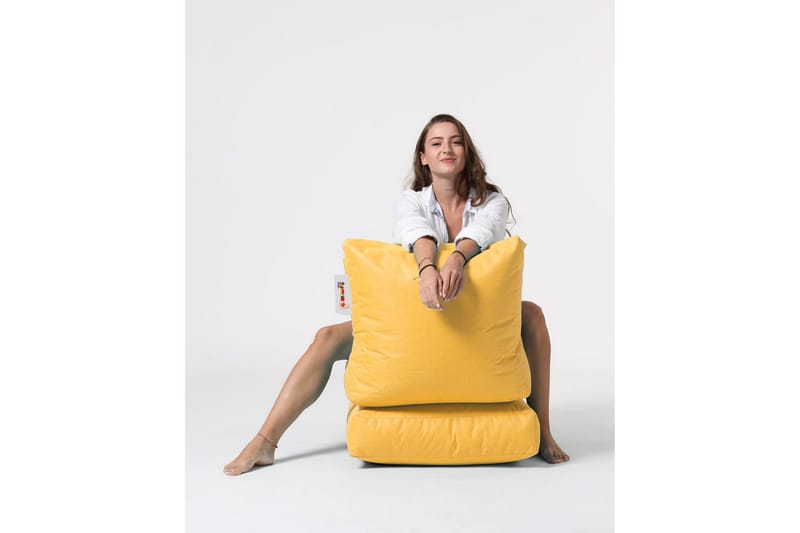 Säkkituoli Petone 55 cm Ulkokäyttöön - Keltainen - Puutarhakalusteet - Puutarhatuoli - Säkkituoli ulos