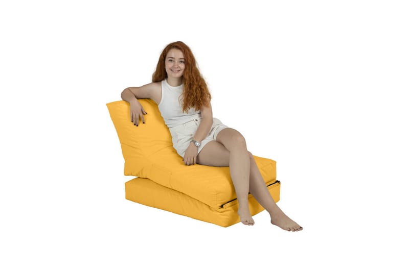 Säkkituoli Petone 55 cm Ulkokäyttöön - Keltainen - Puutarhakalusteet - Puutarhatuoli - Säkkituoli ulos