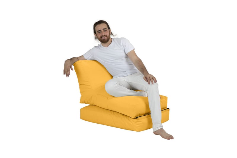 Säkkituoli Petone 55 cm Ulkokäyttöön - Keltainen - Puutarhakalusteet - Puutarhatuoli - Säkkituoli ulos