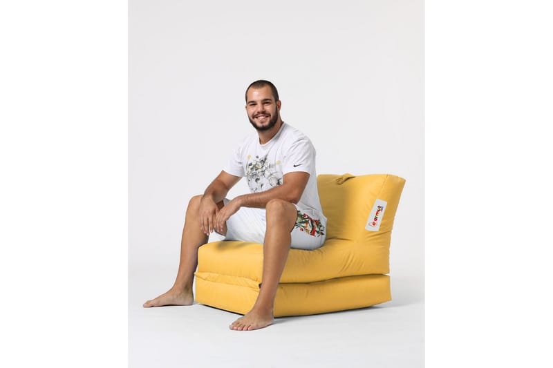 Säkkituoli Petone 55 cm Ulkokäyttöön - Keltainen - Puutarhakalusteet - Puutarhatuoli - Säkkituoli ulos