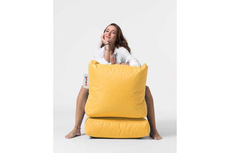 Säkkituoli Petone 55 cm Ulkokäyttöön - Keltainen - Puutarhakalusteet - Puutarhatuoli - Säkkituoli ulos