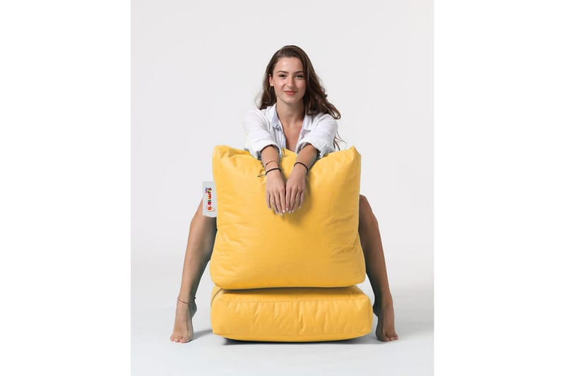 Säkkituoli Petone 55 cm Ulkokäyttöön - Keltainen - Puutarhakalusteet - Puutarhatuoli - Säkkituoli ulos