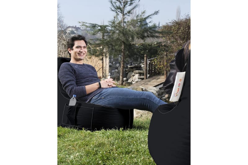 Ulkosäkkituolit Vikki säkkituoli ulkokäyttöön 70 cm Svart - Puutarhakalusteet - Puutarhatuoli - Säkkituoli ulos