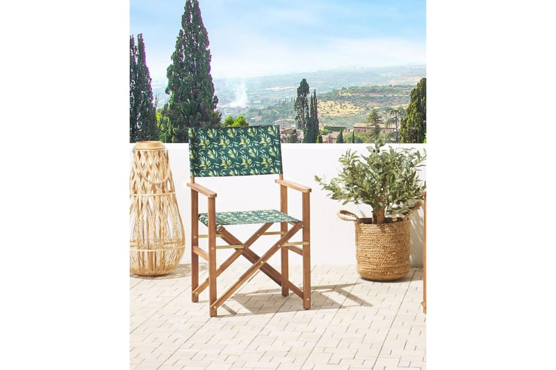 Salve Käsinojatuoli - Tummanvihreä/Valkoinen/Vaaleanruskea - Puutarhakalusteet - Puutarhatuoli - Karmituoli ulos