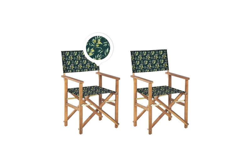 Salve Käsinojatuoli - Tummanvihreä/Valkoinen/Vaaleanruskea - Puutarhakalusteet - Puutarhatuoli - Karmituoli ulos