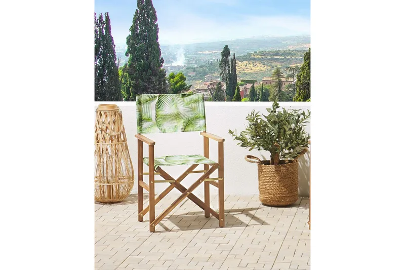 Salve Käsinojatuoli - Vihreä/Valkoinen/Vaaleanruskea - Puutarhakalusteet - Puutarhatuoli - Karmituoli ulos