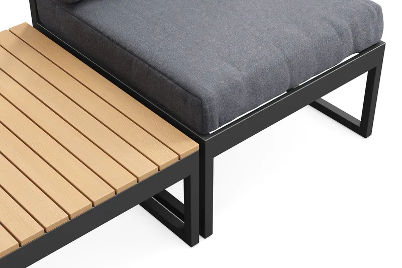 Samira Loungeset tuoli - Harmaa - Puutarhakalusteet - Parveke - Parvekekalusteet - Parvekesetti