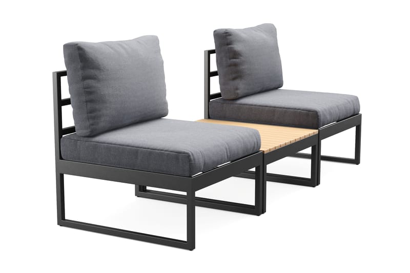 Samira Loungeset tuoli - Harmaa - Puutarhakalusteet - Parveke - Parvekekalusteet - Parvekesetti