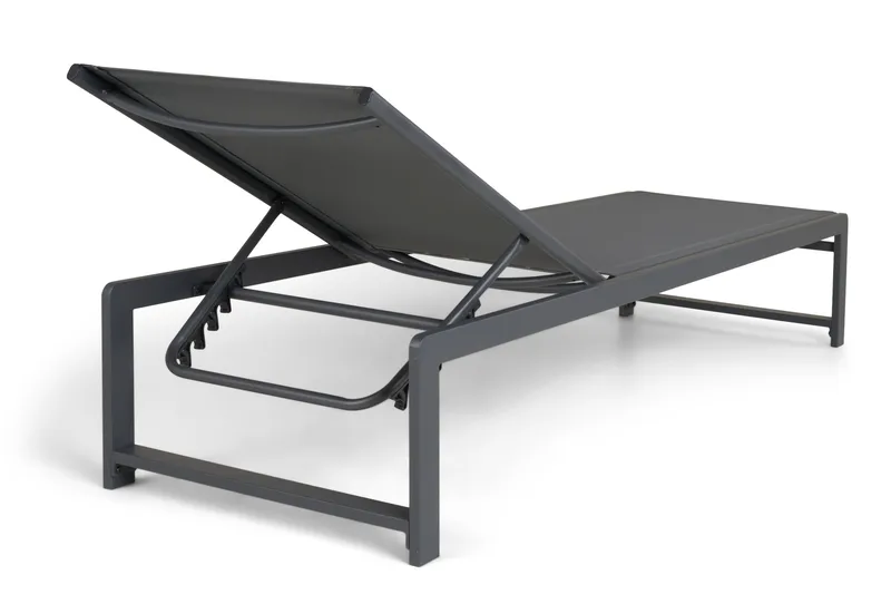 Sanna Aurinkotuoli Säädettävällä Selkänojalla - Musta - Puutarhakalusteet - Puutarhatuoli - Aurinkosänky & aurinkovaunu