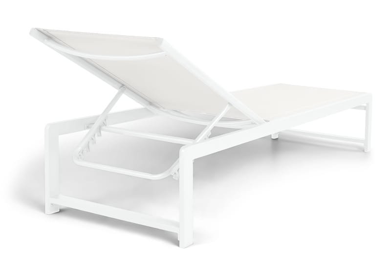 Sanna Aurinkotuoli Säädettävällä Selkänojalla - Valkoinen - Puutarhakalusteet - Puutarhatuoli - Aurinkosänky & aurinkovaunu