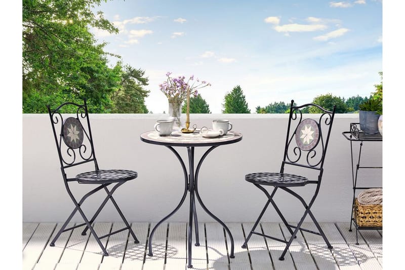 Sannicola Ruokatuoli Ulkokäyttöön - Musta - Puutarhakalusteet - Puutarhatuoli - Karmituoli ulos