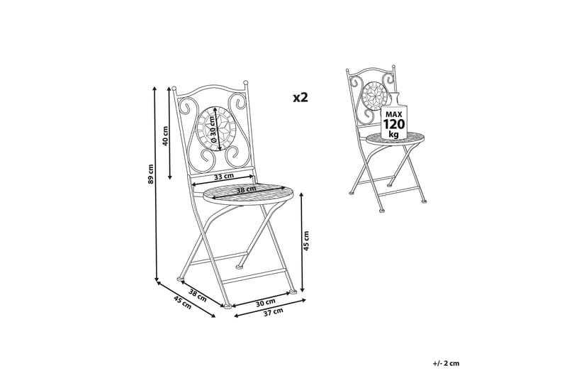 Sannicola Ruokatuoli Ulkokäyttöön - Musta - Puutarhakalusteet - Puutarhatuoli - Karmituoli ulos