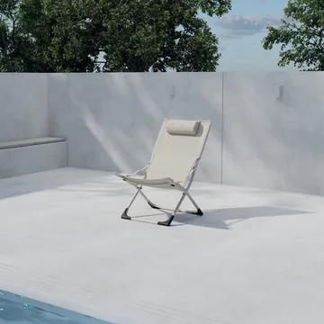 Seville aurinkotuoli ulkokäyttöön - Beige - Puutarhakalusteet - Puutarhatuoli - Aurinkotuoli