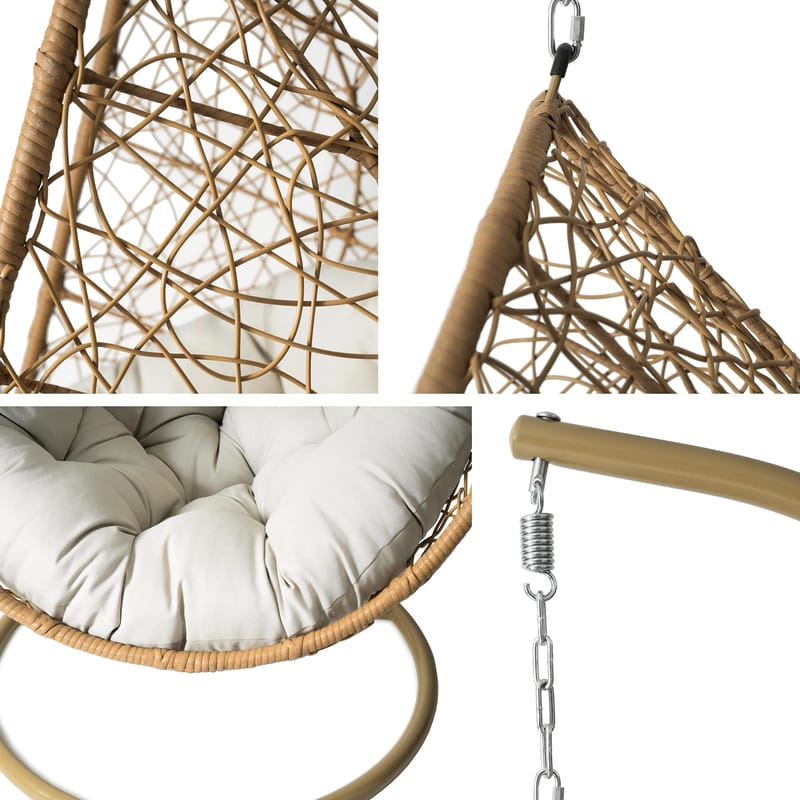 Solvero-ulkokäyttöön tarkoitettu riippukeinu - beige - Puutarhakalusteet - Puutarhatuoli - Riipputuoli